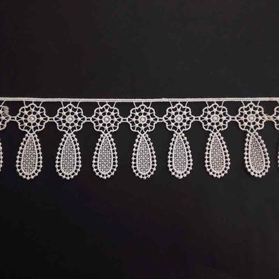 100% Polyester Gloss Drop shape water soluble embroidery Lace ZXY2908